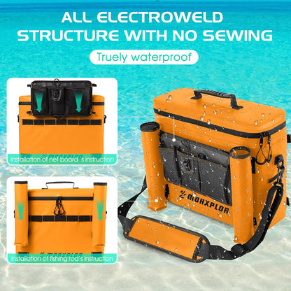 Waterproof Kayak Seat Back Cooler - Portable Ice Chest for Kayaking, Beach, and Camping
