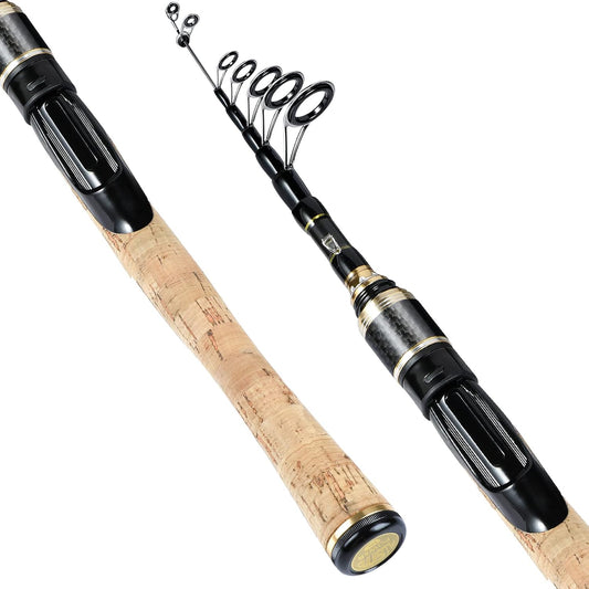 Fishing Rod and Reel Combo, Telescopic Ultra-Light and Sensitive Fishing Pole with Spinning Reel for Trout, Crappie, Bluegill, Panfish, and Other Small and Medium Size Fish