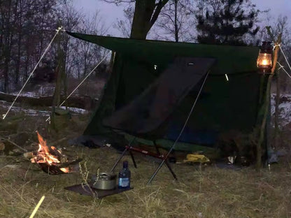 Ultralight Bushcraft Shelter,Brown,Army Green and Black, Backwoods Shelter
