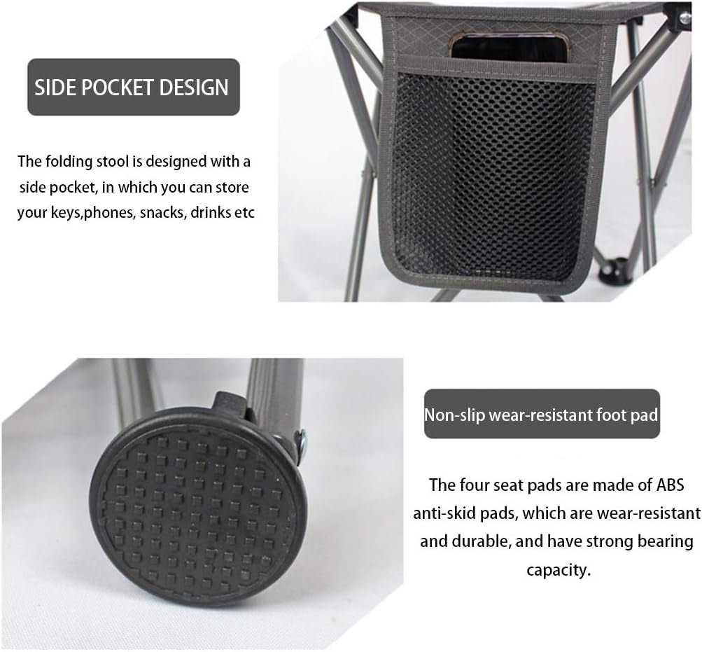 Compact Portable Folding Camping Stool - Lightweight Outdoor Chair for Travel, Hiking, BBQ, Fishing, Garden, and Beach Activities