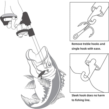 Fishing Plier, Fish Lip Gripper Kit, Fishing Remover Extractor, Multi-Function Fishing Tools for Saltwater, Freshwater, Ice Fishing, Premium Fishing Gifts for Men
