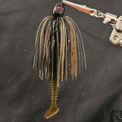 Swing Tail Swim Jig and 5 3.5" Swimbait Trailers Collaboration of Fishmore Custom Bait and King Crew Adventures